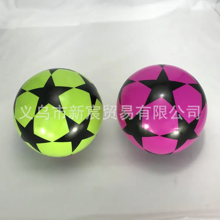 9-Inch Five-pointed Star Pattern Thick Environmentally Friendly PVC pai qiu Children Inflatable Toy Elastic Ball Kindergarten Ba