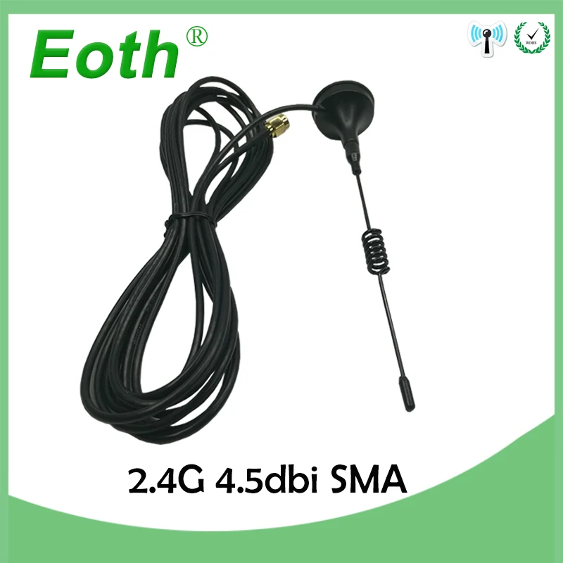 Оптовая продажа 10 шт. Wi Fi 2 4 ГГц антенна SMA разъем 8 дБи с магнитным основанием