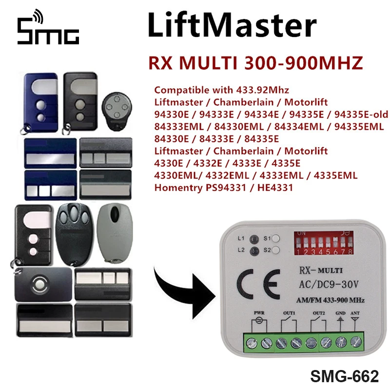30x удаленный гаражный приемник RX-MULTI 433 МГц 315 МГц 330 МГЦ 390 МГц 868,3 МГц 433,92 МГц удаленный приемник