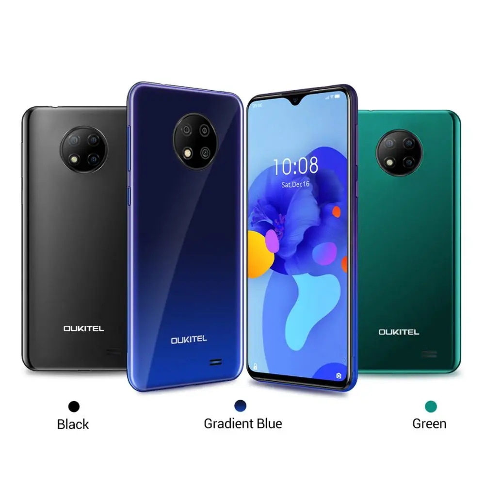 OUKITEL C19 6.49'' HD+ 2GB 16GB Smartphone MTK6737 Ouad Core Android 10.0 Mobile Phone 4000mAh TYPE-C