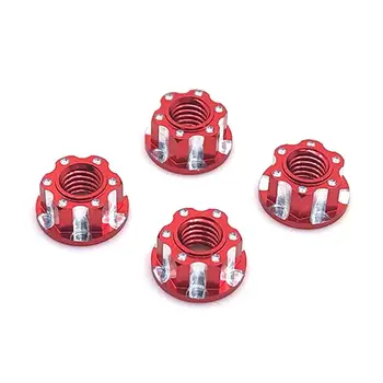 

4pcs/set Self-locking Nuts M4 Carved Hexagonal Flange Nuts for HSP 1/10 RC Car Q6PD