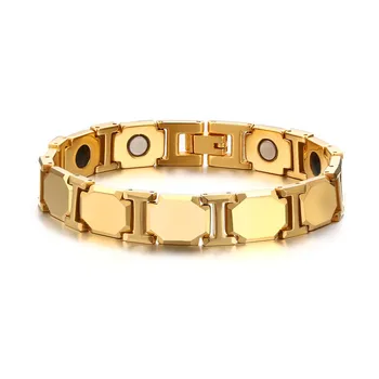 

Pure Golden Tungsten carbide bracelet for men and women with germanium stones