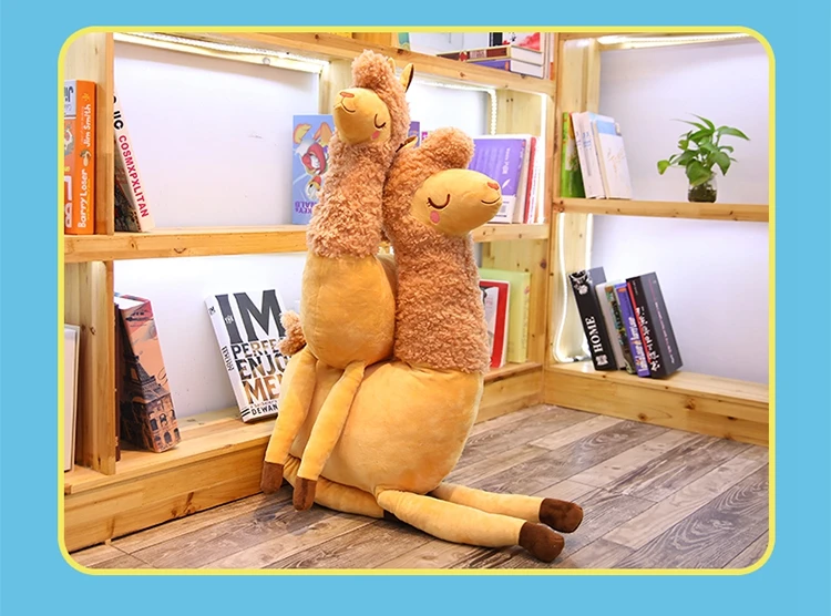 kawaii camel doll cartoon alpaca plush toy sheep toys cute girl sleeping bed pillow 31inch 80cm DY50699 (13)