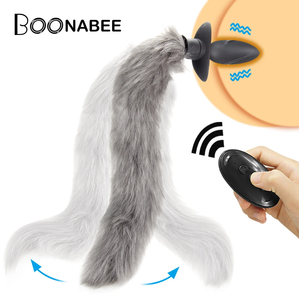 3 Скорость анальный влагалищный силиконовый лисий хвост Анальная пробка