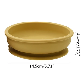 

Baby Silicone Suction Cup Bowl Non-Slip Learning Feeding Dinnerware Sucker Dish R2JF