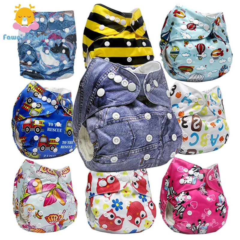 

Reusable Cloth Diaper Adjustable Baby Nappies Washable Nappy For 3-15kg Baby