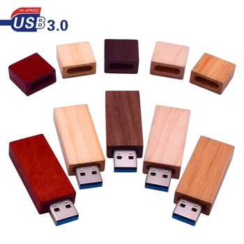 

Wooden Block USB Flash Drive Wood Pendrive 4GB 8GB 16GB 32GB 64GB Pen Drive Memory Stick U Disk Gifts USB 3.0 Custom Logo