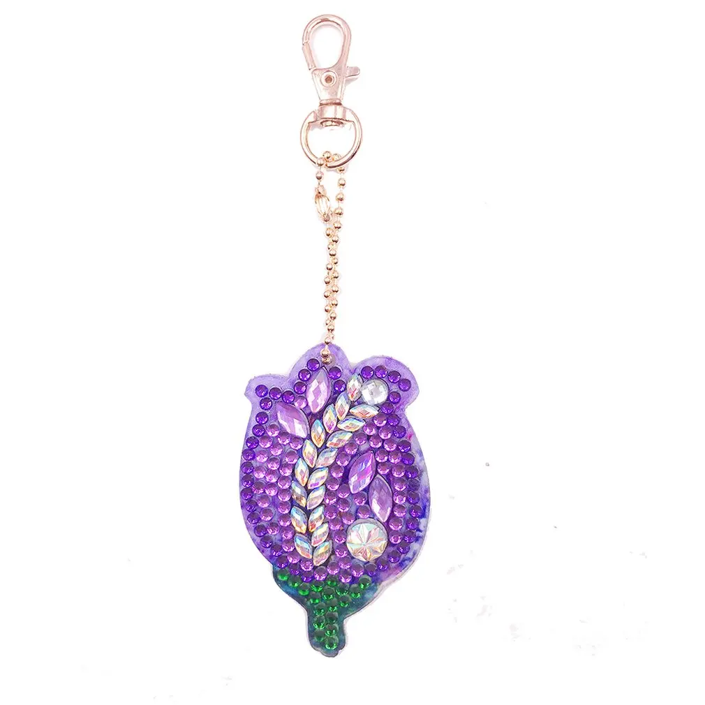 Автомобильный детский маленький брелок для ключей с орнаментом, алмазная картина, брелок для ключей, висячие украшения, детская ручная посылка для самостоятельного изготовления материала