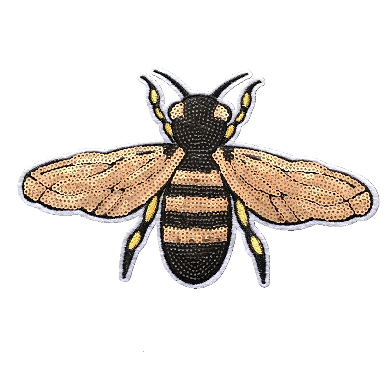 2 шт./компл. золотые нашивки пчела утюжок на патчи для одежды куртка DIY аксессуары