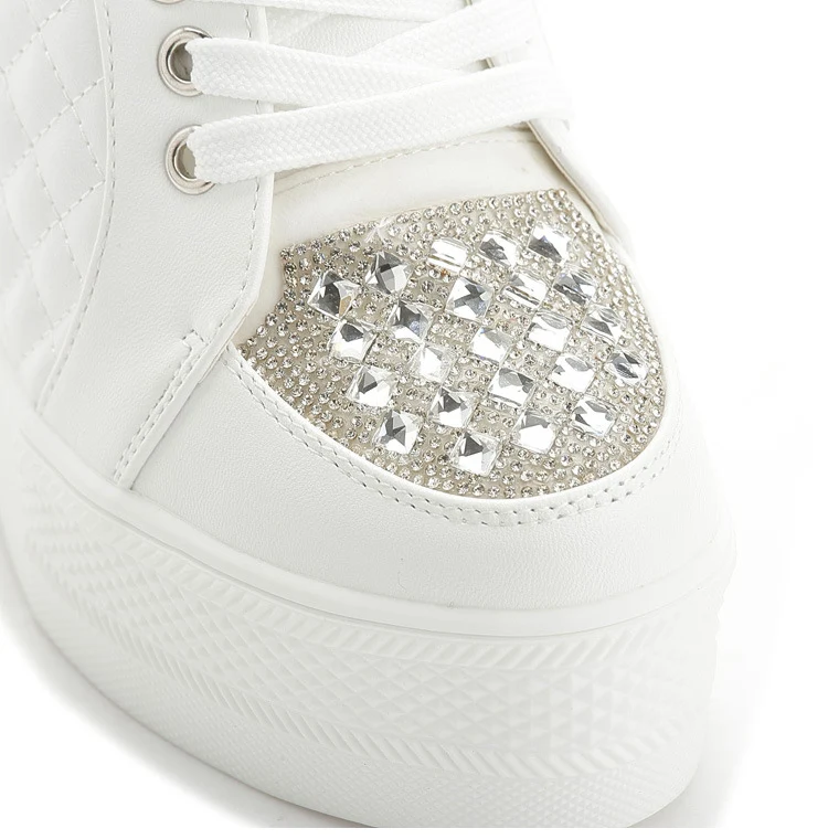 2022 Fashion Sneakers Women Platform Shoes Rhinestone Height Increasing Shoes Brand Sneakers Sweet Students Shoes YX2501