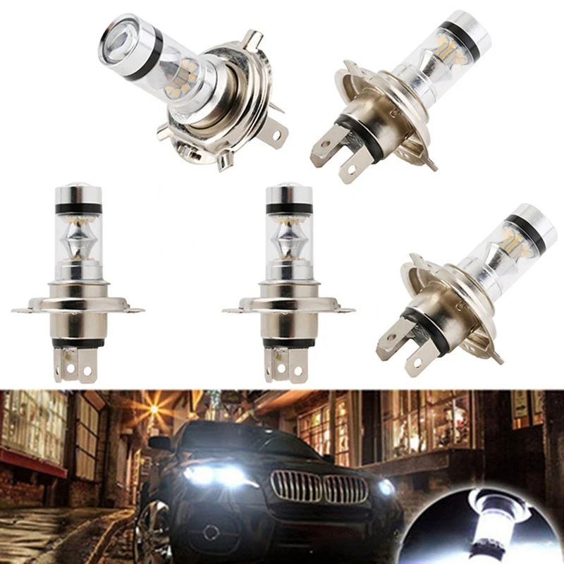 2 шт./лот Automobile H4 9003 100 Вт 20SMD противотуманная фара, белый светильник, дневные ходовые огни, Автомобильный светодиодный противотуманный сигнальный светильник