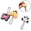 1Pc Silicone Key Ring Cap Head Cover Keychain Case Shell Dog Butterfly Cat Animals Shape Lovely Jewelry Gift ► Photo 3/6