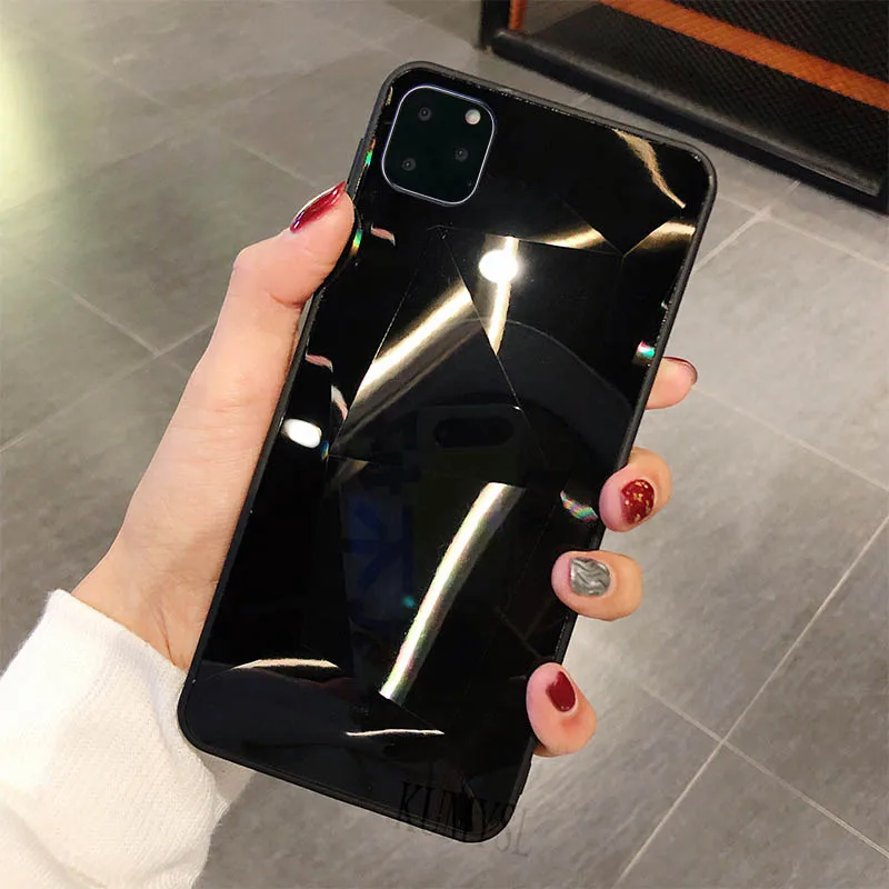 Блестящий 3D чехол с текстурой бриллианта для iPhone 11 Pro Max X XS Max Bling Phone Cover для iPhone XR 6 6s 7 8 Plus Coque - Цвет: 4