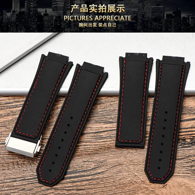 New Watch Accessories For Hublot Silicone Watch Band For Hublot Big Bang  Sports Waterproof Strap Convex Mouth 27x17mm Send Tool - Watchbands -  AliExpress