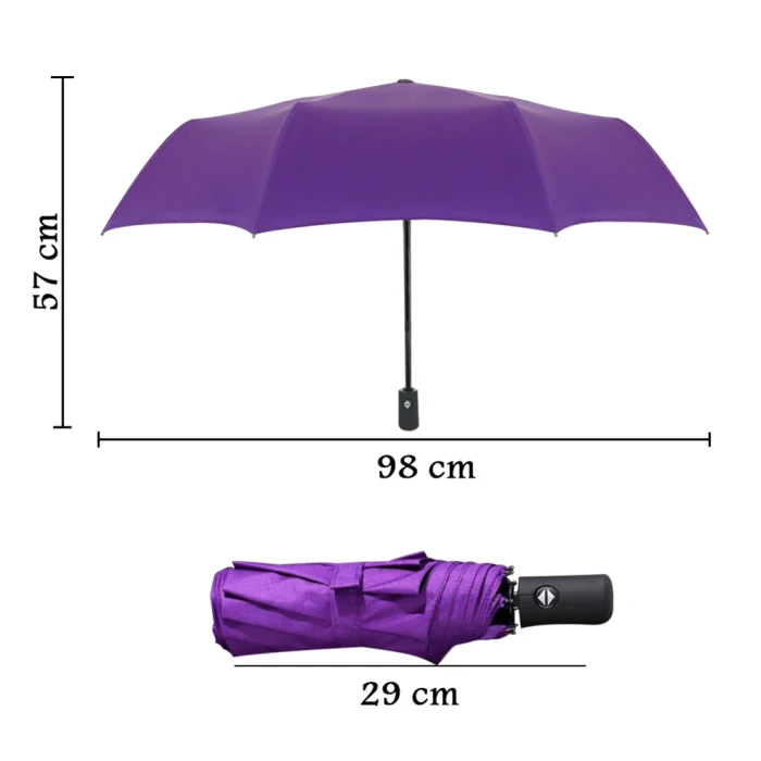 Umbrella 8 Ribs Auto Open Close Windproof Rain Umbrella Waterproof Outdoor FP8