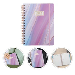 Cahier de calendrier à bobine, 1 pièce, planificateur en papier, cahier d'écriture pour étudiants, livre de mots 