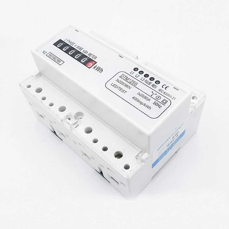 220/380V 20-80A измеритель электрической мощности, счетчик энергии, 3 фазы, 4 провода, Тип рельса, цифровая электрическая мощность, панель кВт/ч счетчик энергии