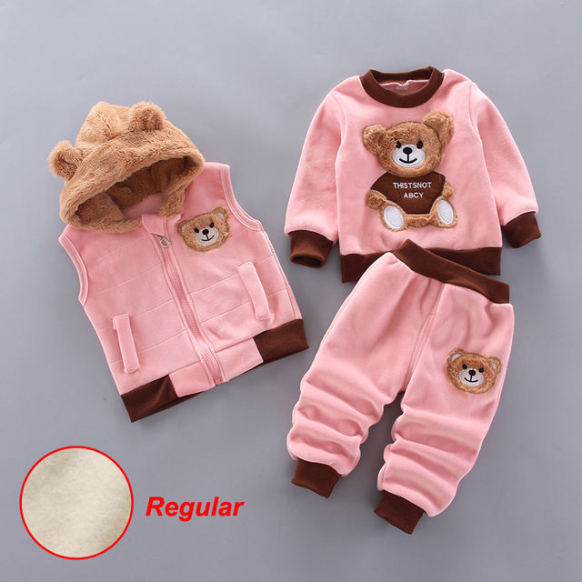 New Born Baby Clothes Autumn Winter Warm Outfits Set JKP4589