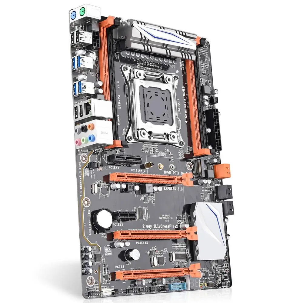 JINGSHA 4 канала компьютера материнская плата Intel X79 Чипсет LGA2011 X79P3 материнская плата DDR3 ECC REG Поддержка Макс 128 ГБ 1866 МГц
