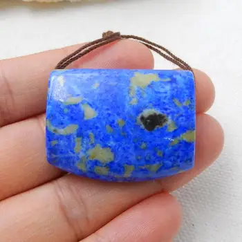 

Natural Lapis Lazuli Drilled Pendant Bead, 32x25x12mm, 20.6g