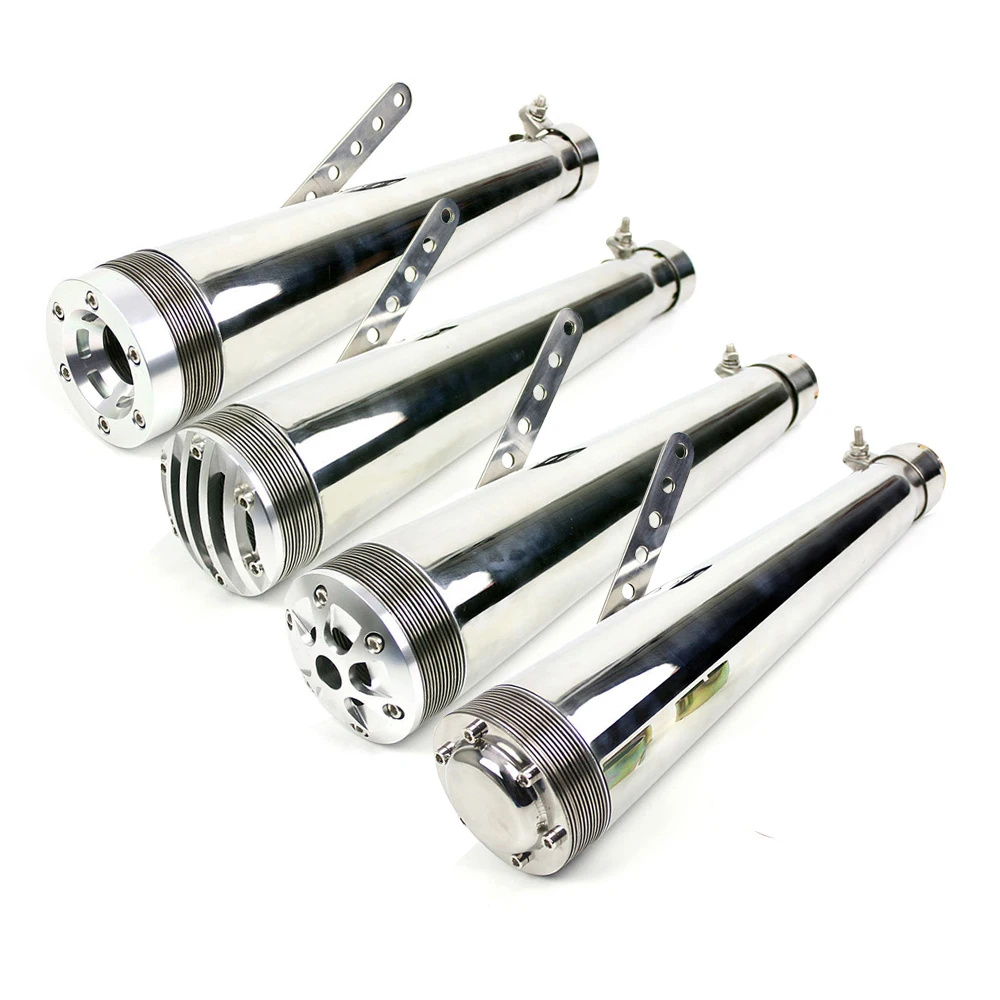 Мотоцикл кафе гонщик тишина глушитель выхлопной трубы для M800 1200 пользовательские XL883 FAT BOY для Harley