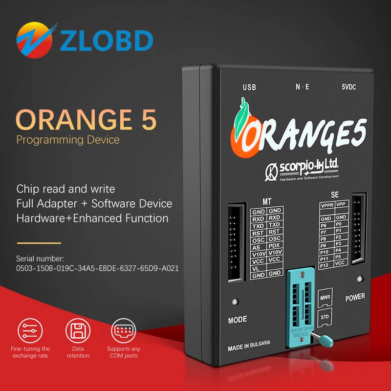 Программатор Orange 5 orange5 plus полный комплект OEM адаптер и программное обеспечение