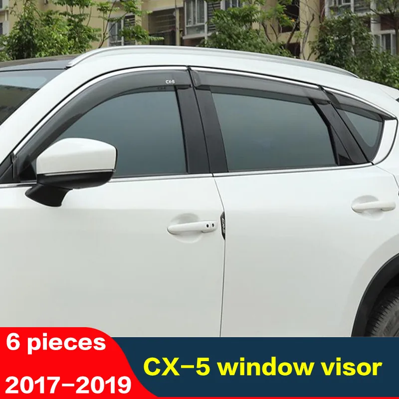 6 шт./компл. для Mazda CX 5 Cx5 2017 19 оконный козырек Windows сторона солнца защита от дождя