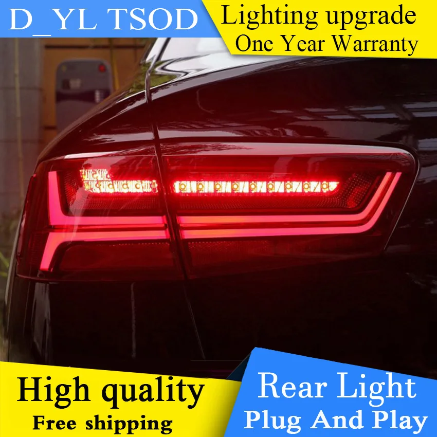 Стайлинга автомобилей чехол для Audi A6L A6 2012-2016 хвост светильник s Tati светодиодный
