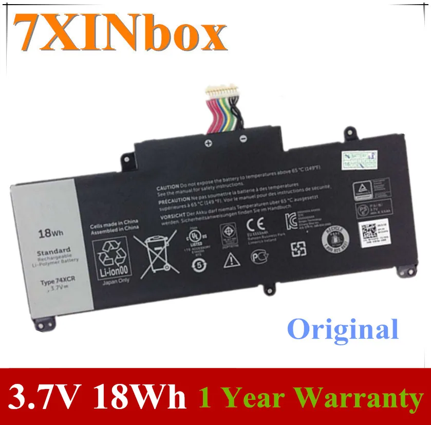 Аккумулятор для ноутбука 7XINbox оригинальный аккумулятор Dell Venue 8 Pro (5830) T01D 3 7 В 18 Вт/ч