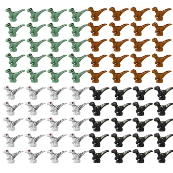 

10Pcs Jurassic World 2 Baby White Blue Brown Black Velociraptor Dinosaur Building Blocks Kids Bricks DIY Educational Toy Gift