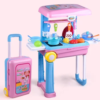 

23Pcs/Set Chilidren Kitchen Utensils Pretend Play Suitcase Set Simulation Cooking Tool Toys Pretend Play Toy Set