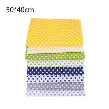 

Handmade DIY Manual Circle Dot Pattern Cloth 8pcs DIY Cotton Fabrics Patchwork Group Plain Square Cotton Cloth 50*40cm