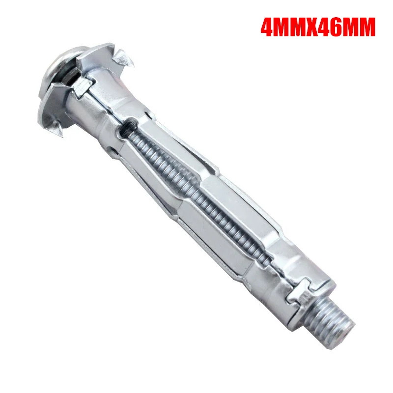 4mmx46mm Горячие 10 шт. резьбы расширения болт аппаратные крепежи анкерные дюбеля полости крепления прочные аксессуары PLD - Цвет: 4mmx46mm