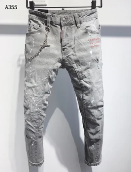 

NEW Men Jeans Ripped for Men Skinny DSQ D2 Jeans Pants Men Jeans Zipper Outwear Man Pants 1 order
