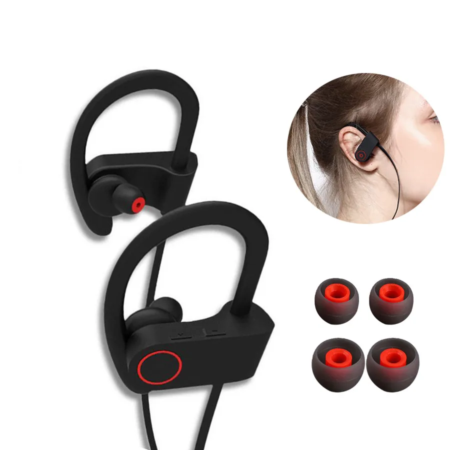 Otium Auriculares Bluetooth, auriculares inalámbricos IPX7, impermeables,  con micrófono, estéreo, HD, a prueba de sudor, para gimnasio, correr