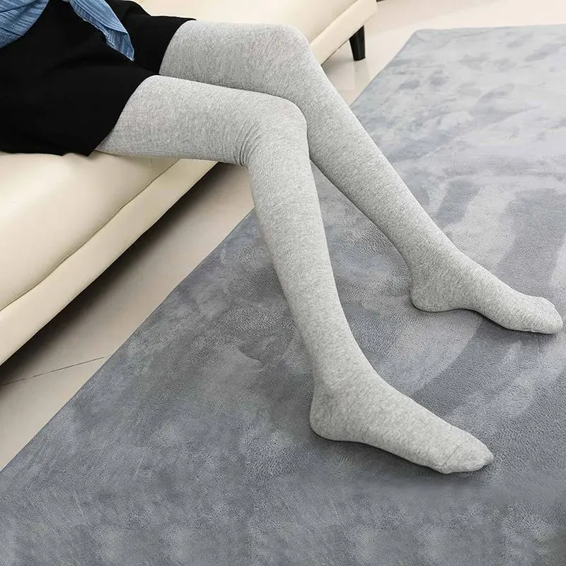 80CM Women Winter Autumn Over The Knee-High Solid Color Dance Multiple Cotton Stocking
