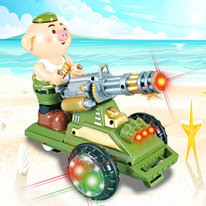 Горячая Электрический мультфильм свинья игрушка семья Рождественская вечеринка качели музыка свинья игрушка для детей LBV