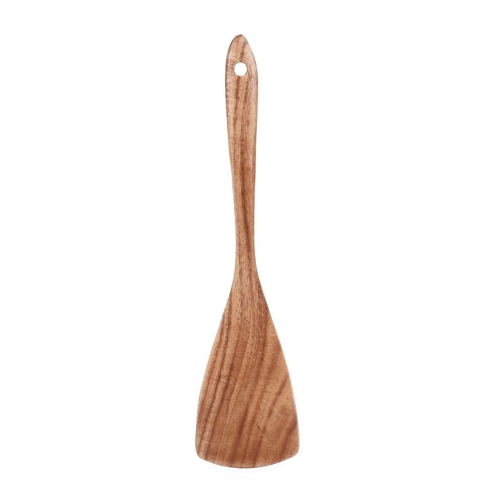 Flat shovel Прочный Набор посуды для приготовления пищи подарок Grandmas антипригарная кухонная посуда многофункциональный деревянный натуральный материал для женщин Гладкий легко моется - Цвет: Flat shovel