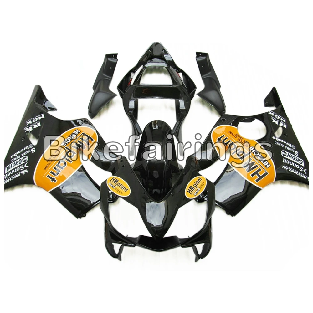 Полные Обтекатели для Honda CBR600F4i 2001 2002 2003 CBR600 F4i 03 ABS пластик впрыска кузова мотоцикла черный с оранжевым
