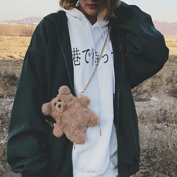 

Fashion Women Girl Cute Bear Clutch Shoulder Messenger Plush Casual Bag Stuffed Bear Crossbody Bag Gift Tote Bags Purse Satchel