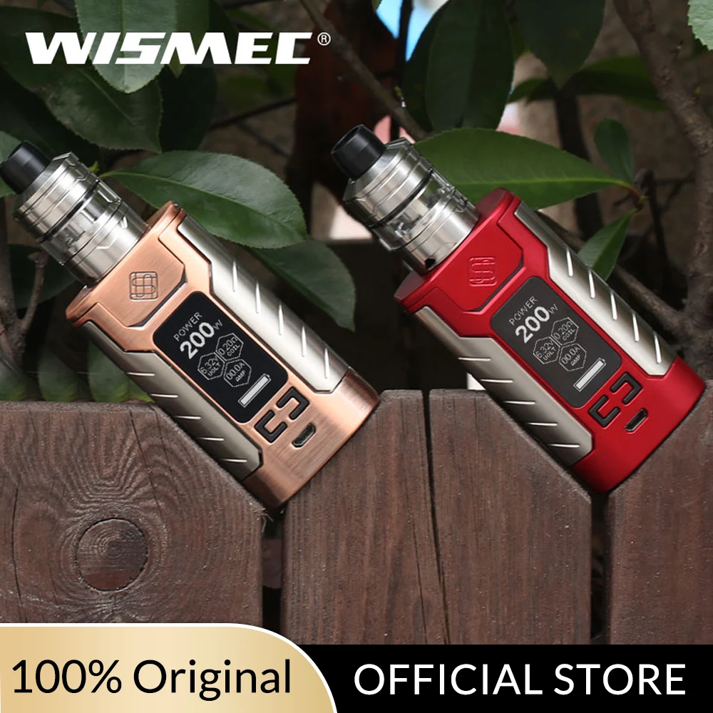 

Original 200W Wismec Sinuous FJ200 Kit with Divider atomizer 2ml/4ml Tank Inbuilt 4600mah Battery output Electronic cigarette