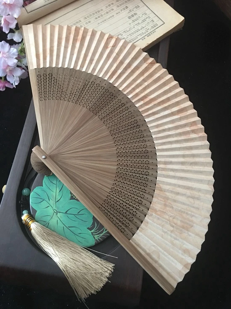 Bambu, Ventilador De Artesanato, Adereços De Fotografia, Presente Portátil, 21cm, 22cm