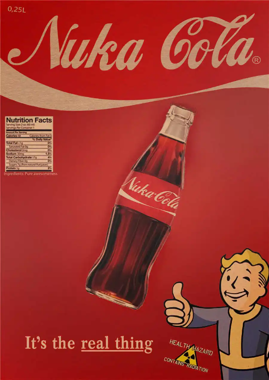 movie1 Fallout 3 4 игровой плакат античный рисунок винтажная печать настенная наклейка крафт-бумага кафе Паб Бар домашний декор Picture42x30cm - Цвет: movie1