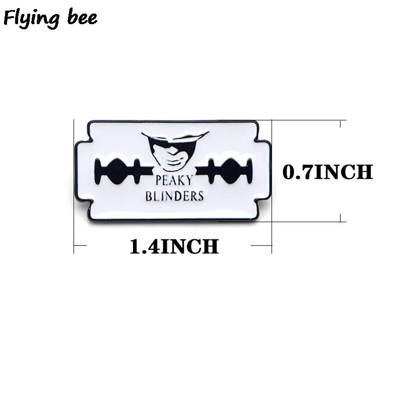 Flyingbee Peaky Blinders металлические булавки брошь и булавка эмаль булавки Нагрудный значок броши на булавке галстук булавка для друзей женщин мужчин X0441