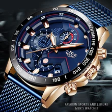 

2021 Top Brand Luxury Men Quartz Wristwatch Relogio Masculino Full Steel Blue Fashion Watch Men Waterproof Sport Chronograph New