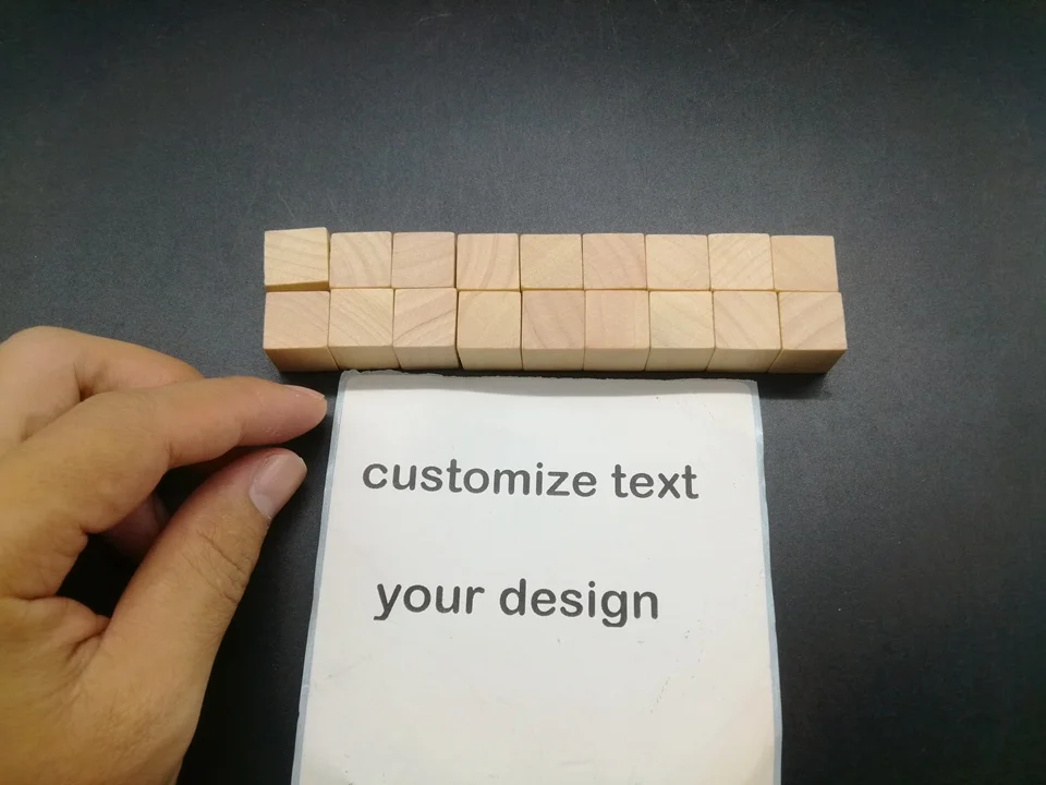 15 мм 2*9 шт лазерная гравировка деревянный куб Customzie головоломка подарок Гаджет игрушка ручной работы
