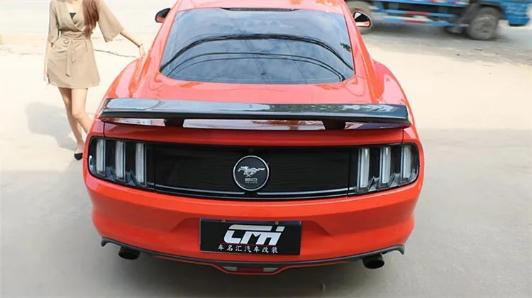 Углеродное волокно заднего крыла багажник выступ Спойлеры подходит для Ford Mustang спойлер
