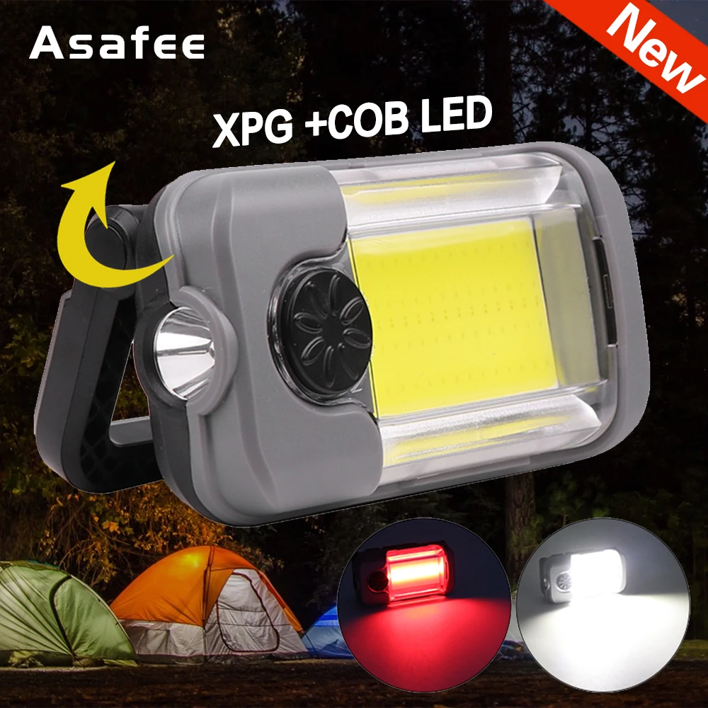 Asafee Brightest XPG + COB Многофункциональный фонарь для аварийной зарядки магнитный со