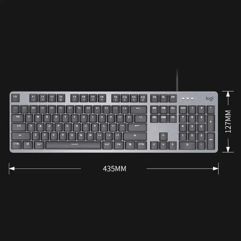 Logitech K845 104 ключи USB Проводная Подсветка Механическая игровая клавиатура для Win7/8/10 ABS полный связь с мультимедийная клавиатура