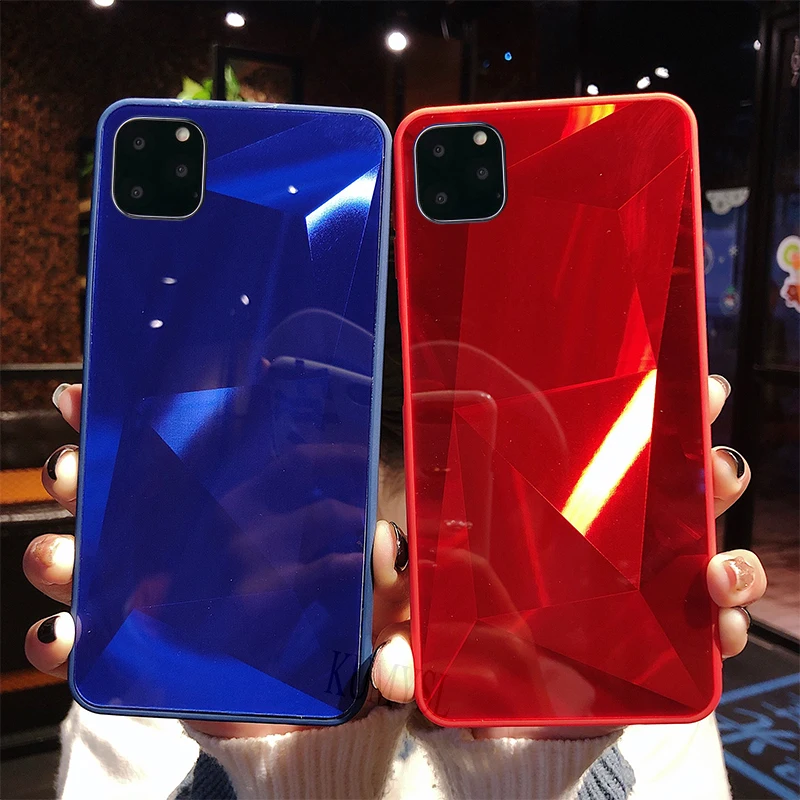Блестящий 3D чехол с текстурой бриллианта для iPhone 11 Pro Max X XS Max Bling Phone Cover для iPhone XR 6 6s 7 8 Plus Coque
